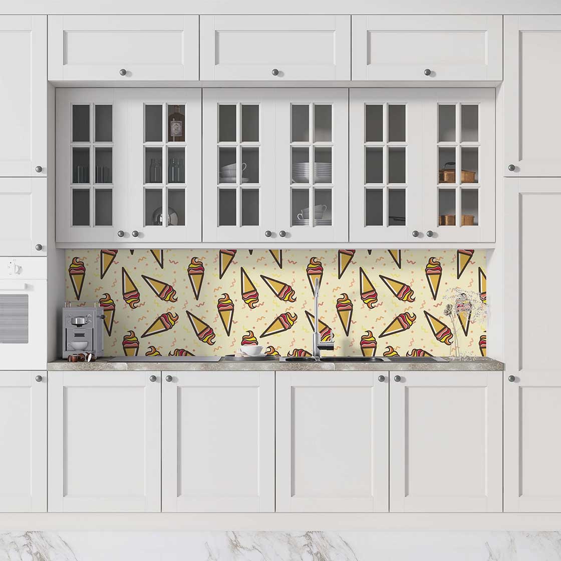 Autocolant bucătărie Icecream Pattern - clevny.ro