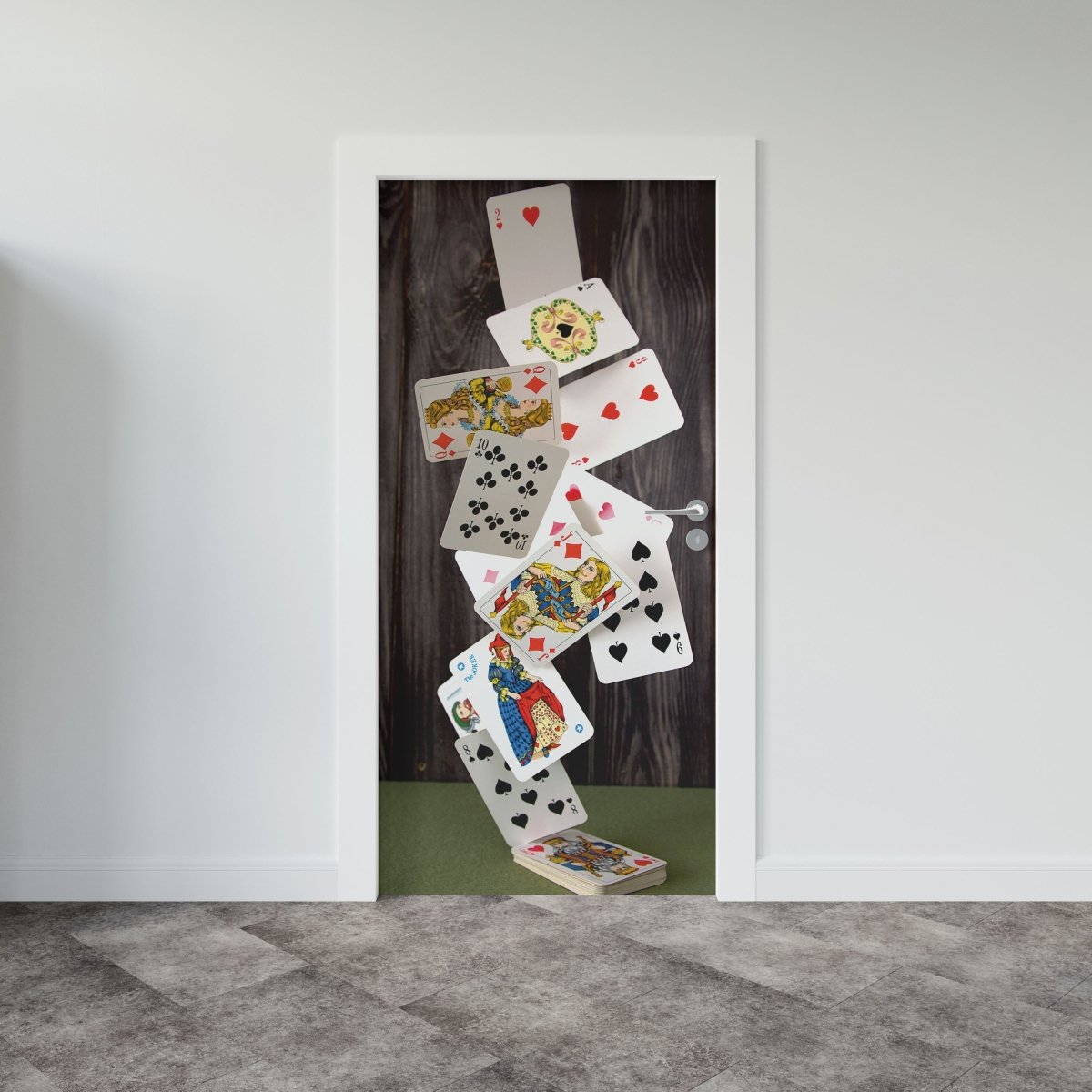 Autocolant ușă Playing Cards - clevny.ro