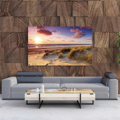 Ofertă Tablou Canvas Seaside with Sand Dunes at Sunset - clevny.ro