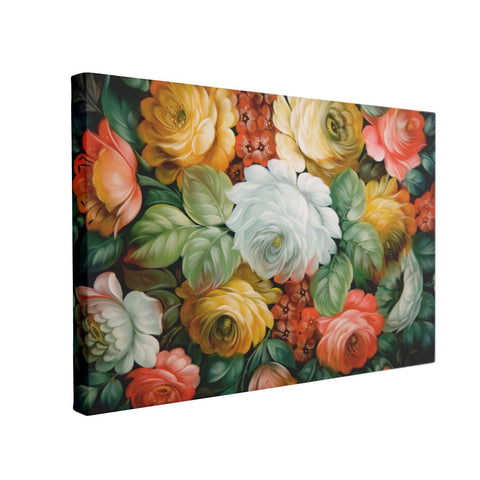 Tablou Canvas Floral Patterns of Russian National Crafts - clevny.ro