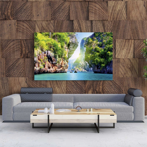 Tablou Canvas Ocean Mountains - clevny.ro